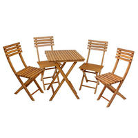 BALKON-SET Alameda Balkon-Set - Braun, Holz - DELUKE