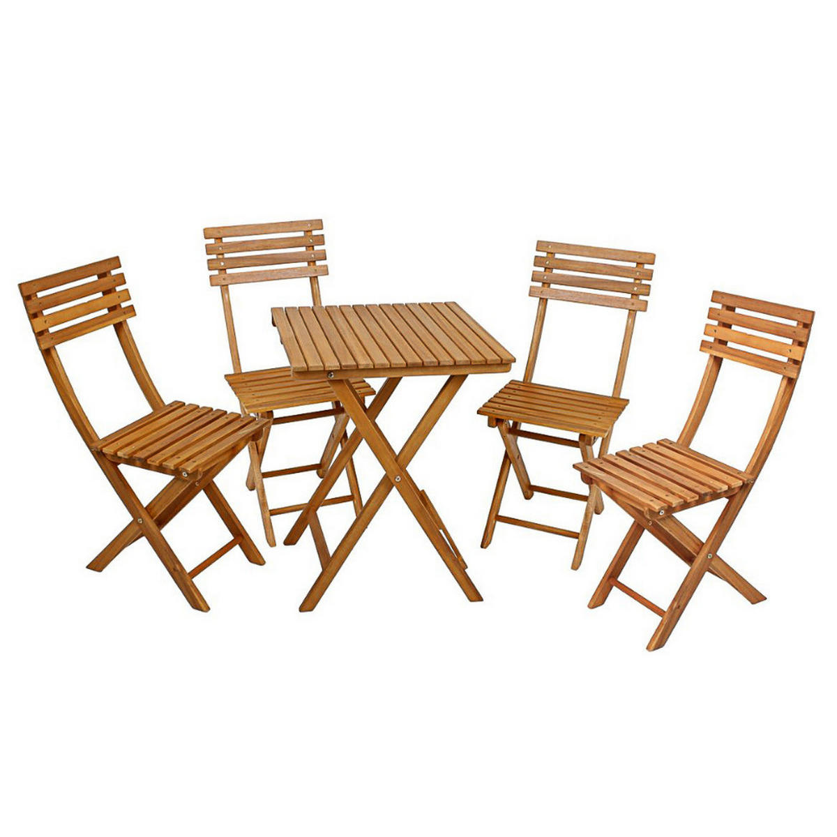 BALKON-SET Alameda Balkon-Set - Braun, Holz - DELUKE