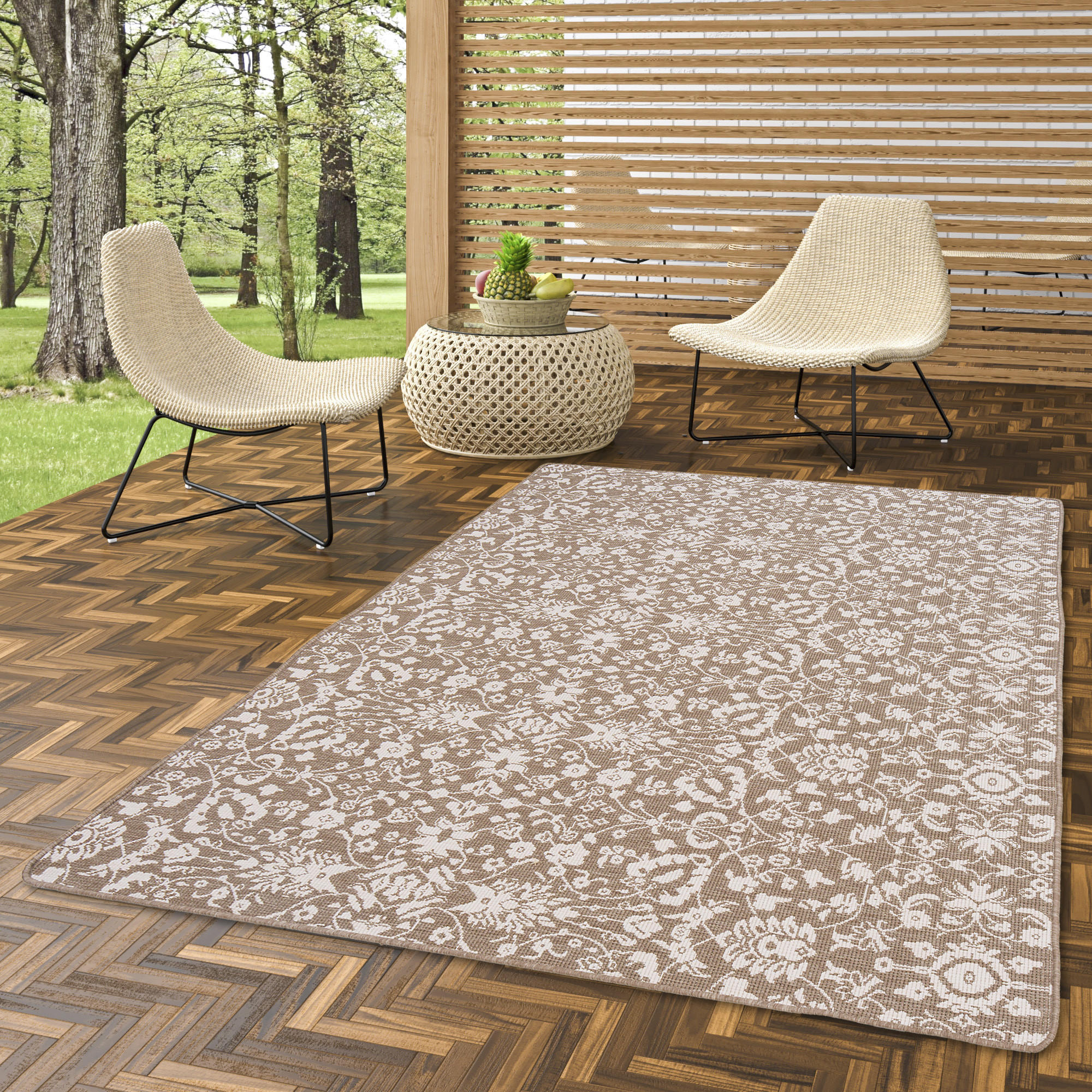 IN- UND OUTDOOR TEPPICH BEIDSEITIG NEWPORT MODERN - Beige, Textil (200/250cm) - Snapstyle