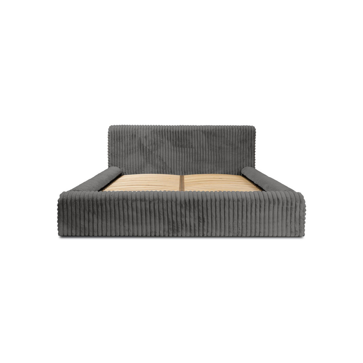 POLSTERBETT aus Strickmaterial Almeza 180x200 cm, Grau - Grau, Textil (180/200cm) - Meblito