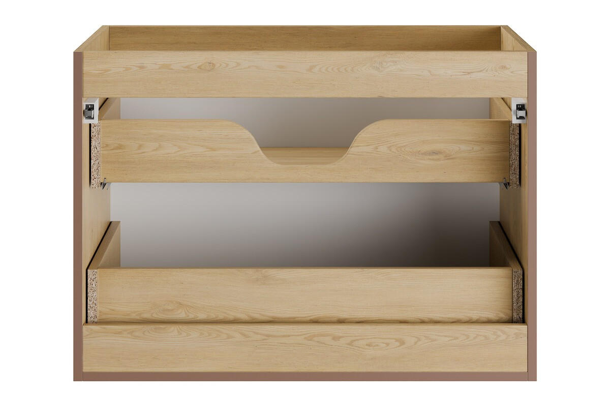 BADMÖBEL-SET 3 Teile 80 cm - Nordic Cremona N BM397 in Cremona-Eiche - Eichefarben, Holz (80/170/40cm)