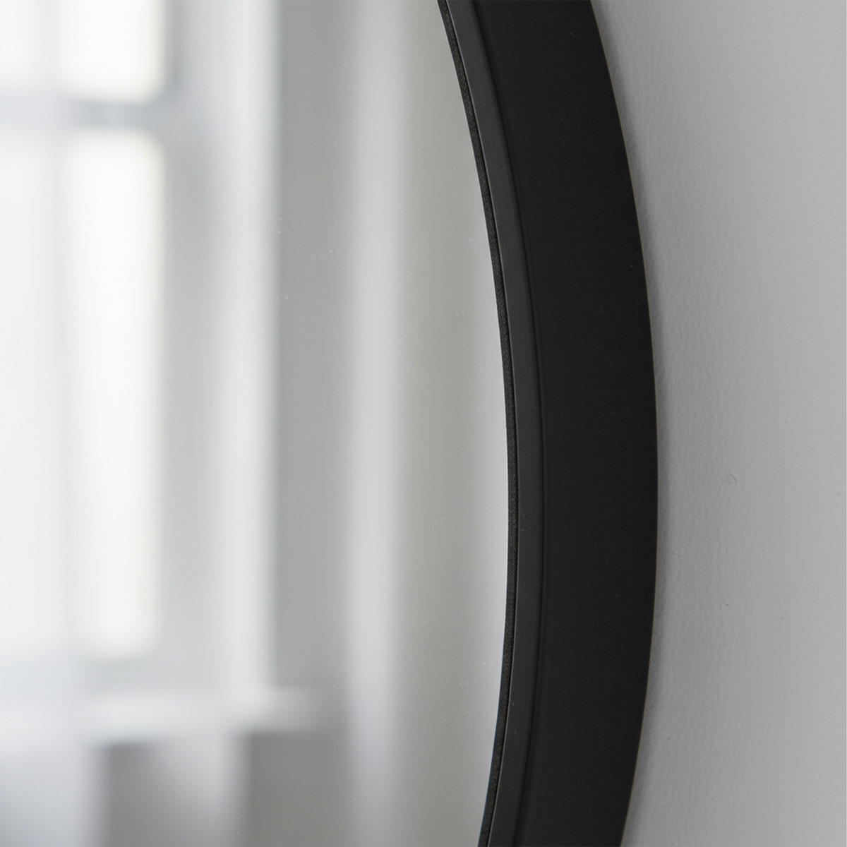 SPIEGEL - Schwarz, Glas/Metall (50/50/3cm) - Relaxdays