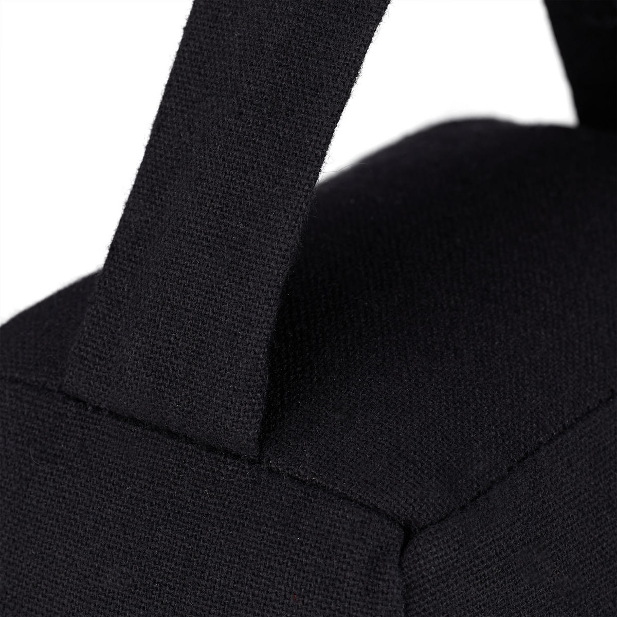 DÖRRSTOPP Svart dörrsäck stjärnmotiv - Svart, Textil/Naturmaterial (14/10cm) - Relaxdays