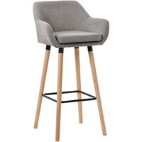 BARHOCKER Mirid Stoff Grau - Grau, Textil (51/101/50cm) - DELUKE