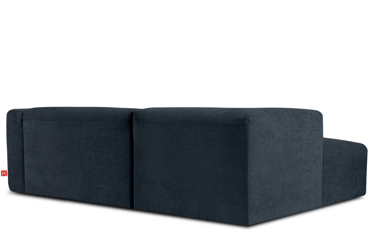 ECKMODULSOFA-LINKS BUFFO 3/4 Sitzer mit extrem weicher Sitzfläche, Gewebestoff, dunkelblau - Dunkelblau, Textil (237/180cm) - KONSIMO®