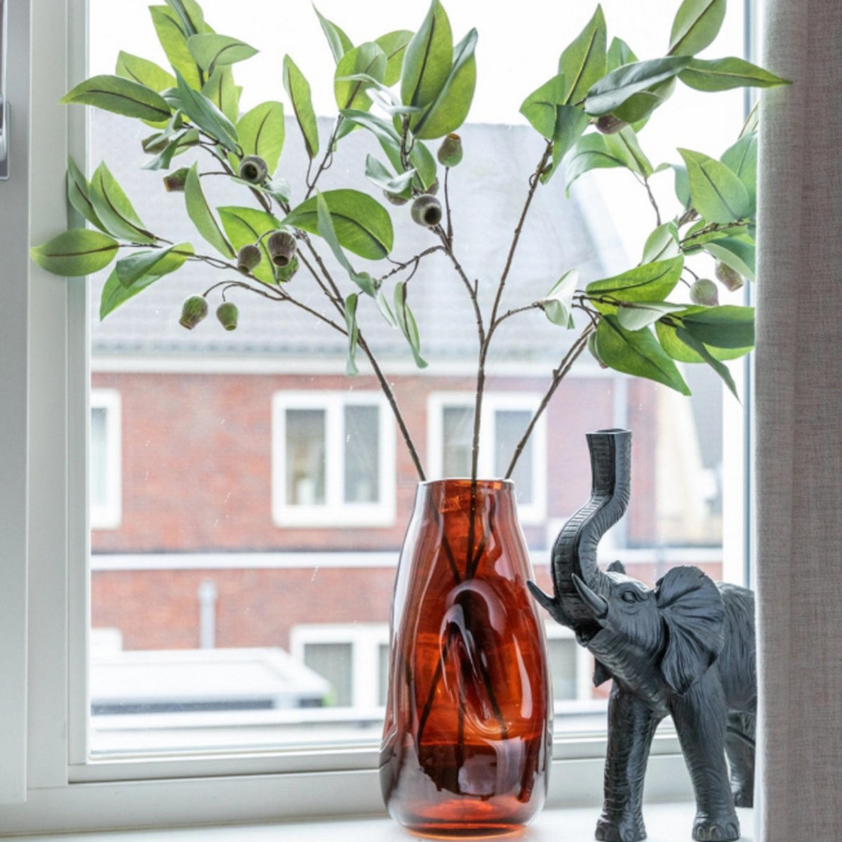 GLASVASE RANUA Ø15x30 cm, Glas, Metallic Braun - Braun, Glas (15/30cm) - Light & Living