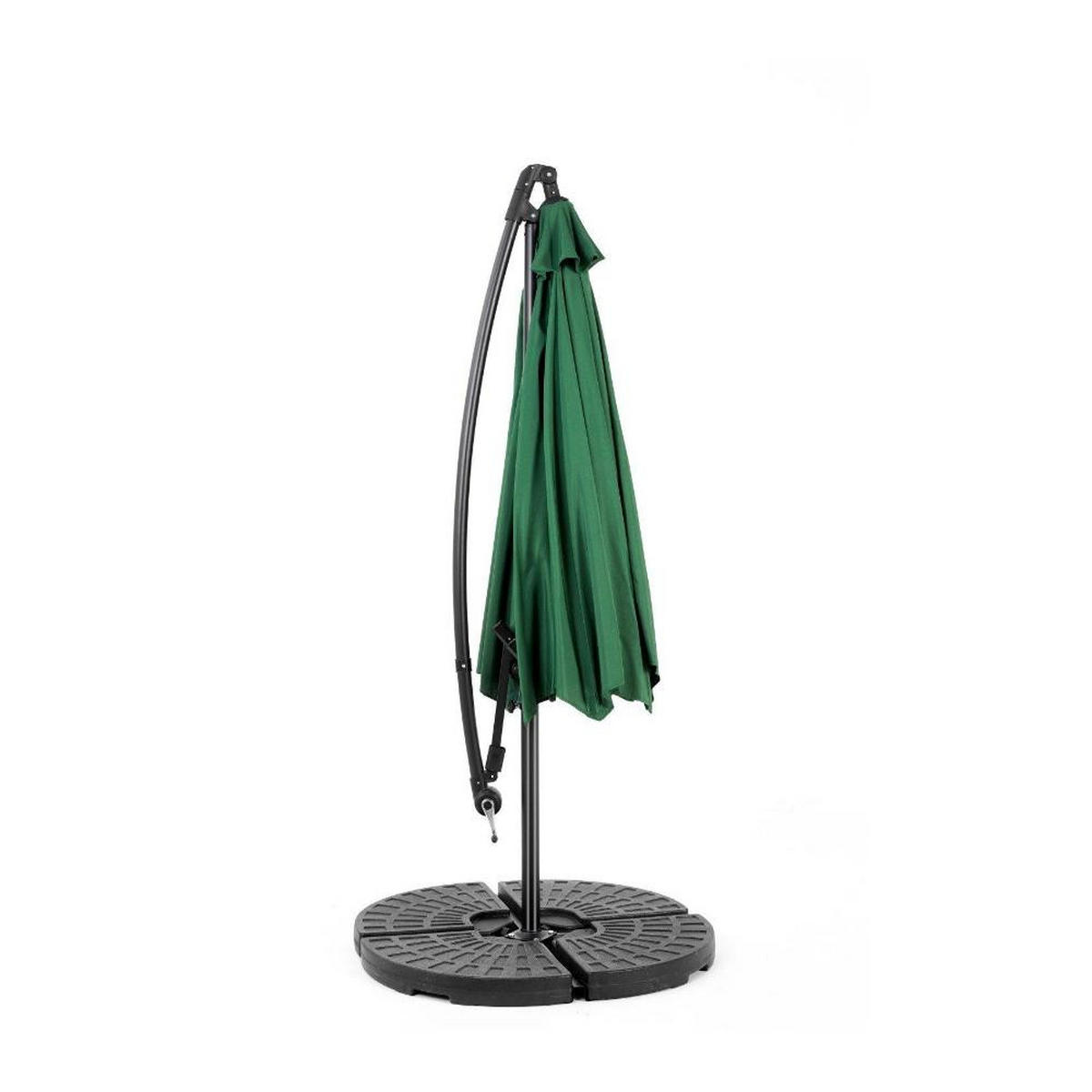SONNENSCHIRM 295x295cm,Ampelschirm,Gartenschirm,Aluminium,Sonnenschutz,Dunkelgrün - Dunkelgrün, Metall (295/295cm) - LVHOM