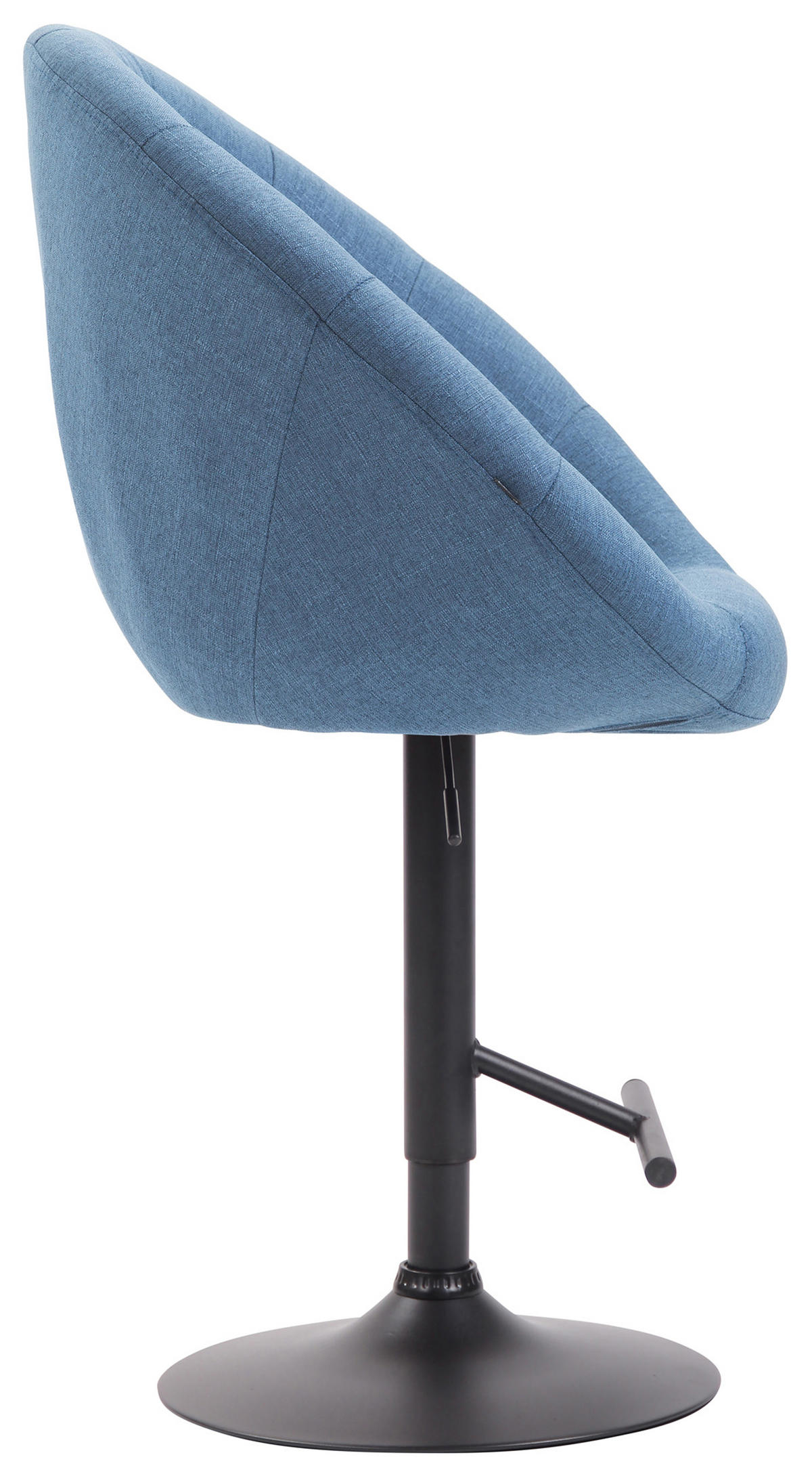 BARHOCKER Landern Stoff schwarz blau - Blau/Schwarz, Textil (65/128/57cm) - TPFLiving