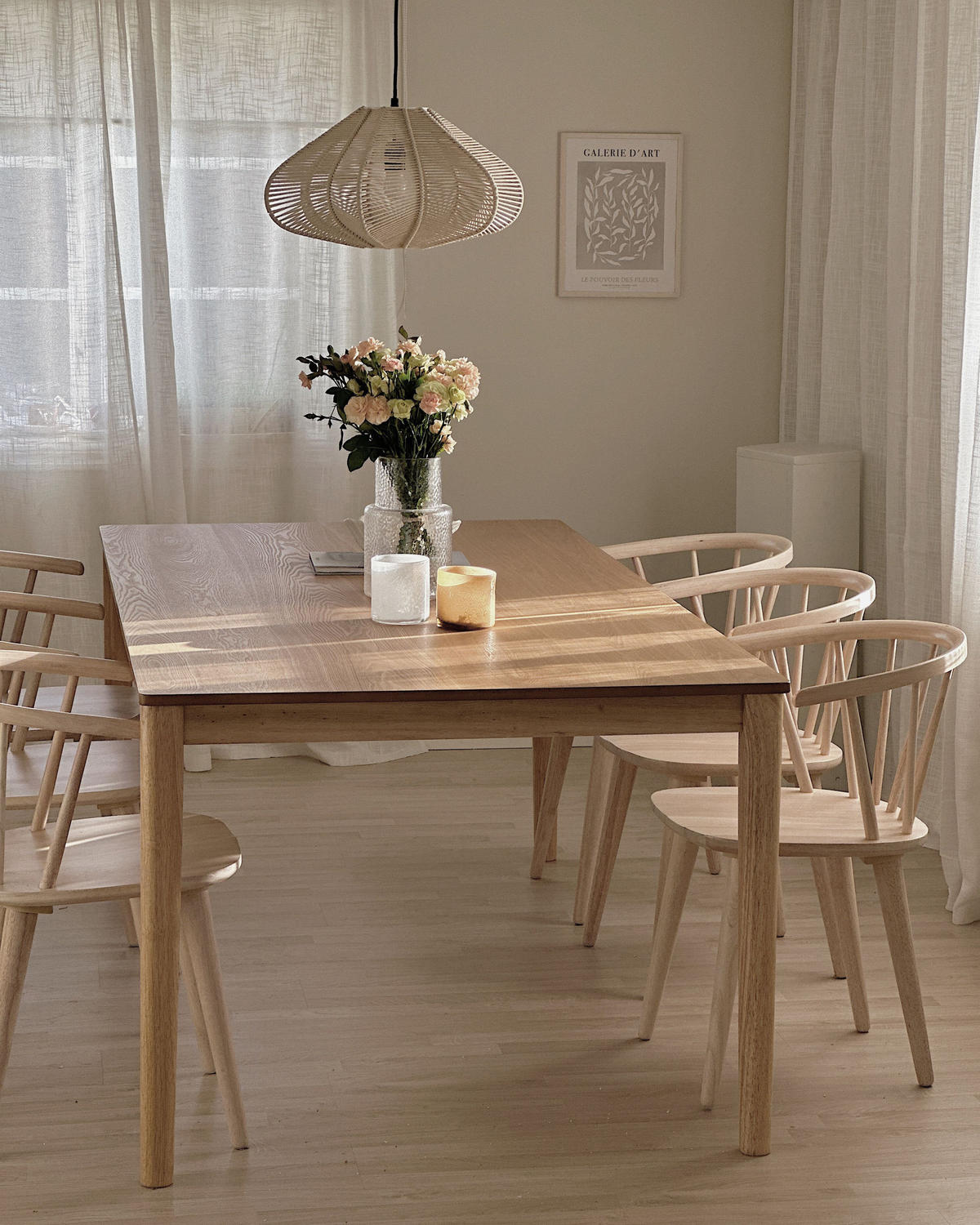 JÍDELNÍ STŮL 200/100 cm Světlý Dřevo Ermelo - světle hnědá, kompozitní dřevo (100/100/76cm) - Beliani