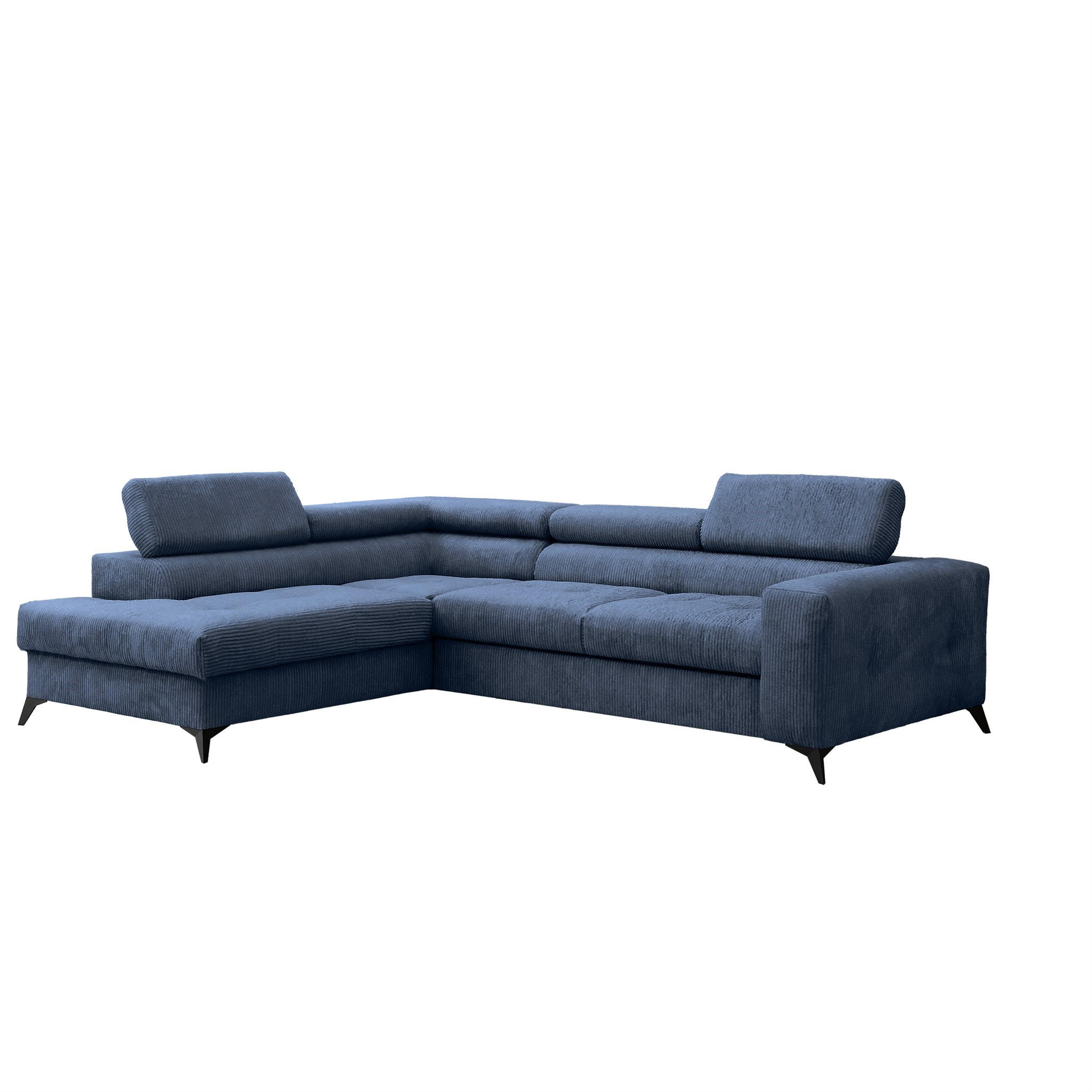 ECKSOFA Schlafsofa Amadeo In Anafi - Blau, Holzwerkstoff/Textil (271/202cm) - Fun Möbel