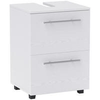 WASCHBECKENUNTERSCHRANK Unterschrank mit Schrankfach, Schublade Weiß - Weiß, Holzwerkstoff (35.5/59/41.5cm) - HOMCOM