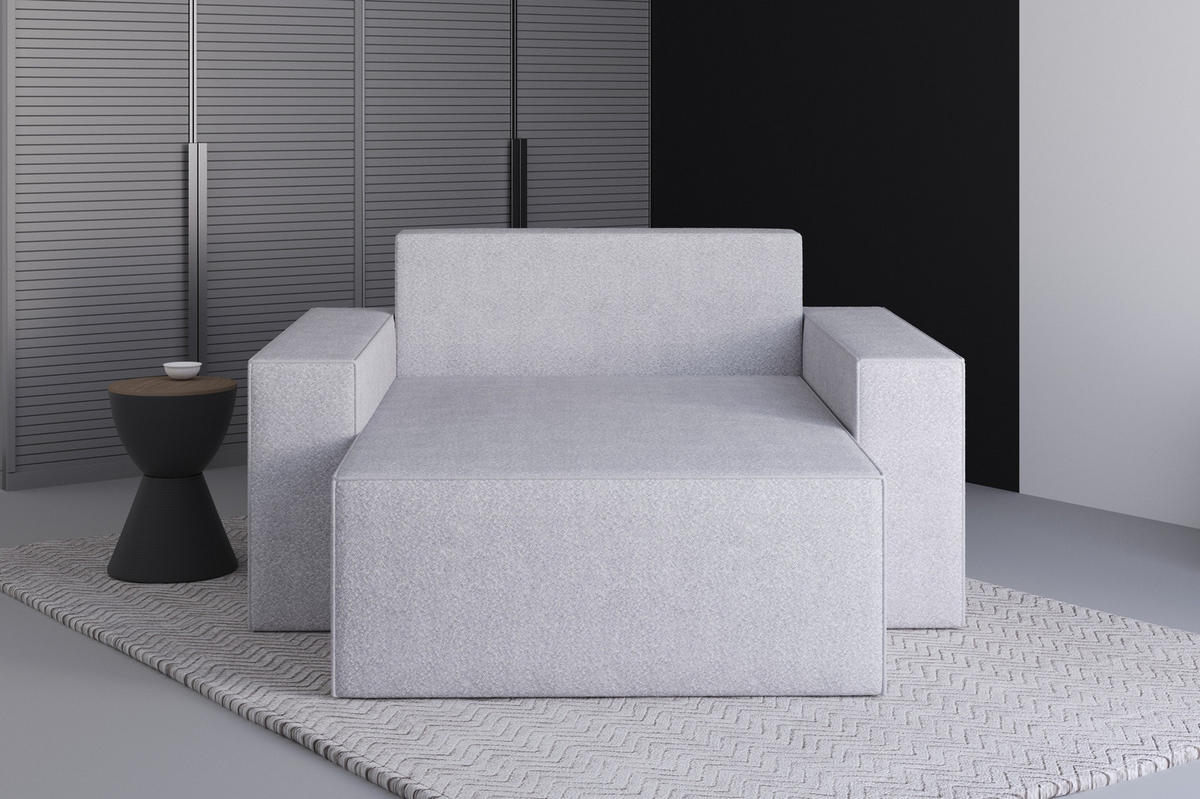 XXL-SESSEL Denver - Hellgrau - Hellgrau, Holzwerkstoff (100/85/162cm) - Möblo