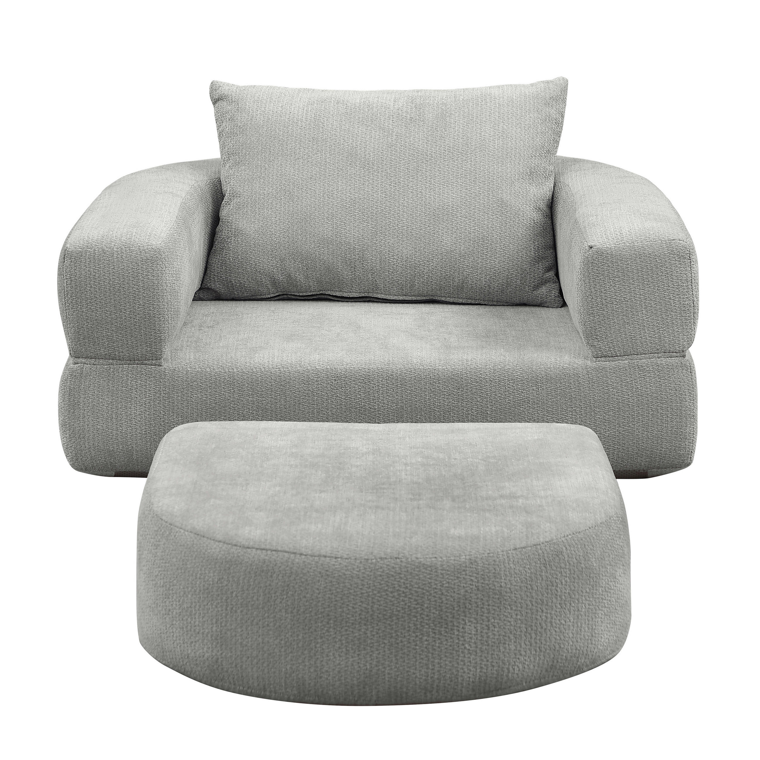 XXXLutz Sofabett Hellgrau 90x41x101 cm