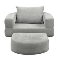 SOFABETT 101/90/41 cm Hellgrau - Hellgrau, Textil (90/41/101cm)