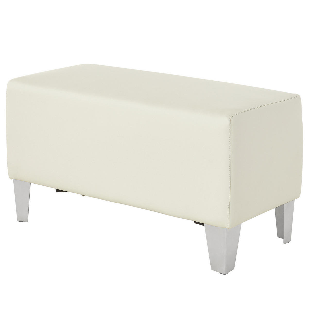 OUTDOOR-ECKSOFA mit Hocker - Creme - Creme, Textil/Metall - home24