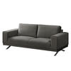 2-SITZER SOFA - Samt - Grau, Textil (196/81/89cm) - home24