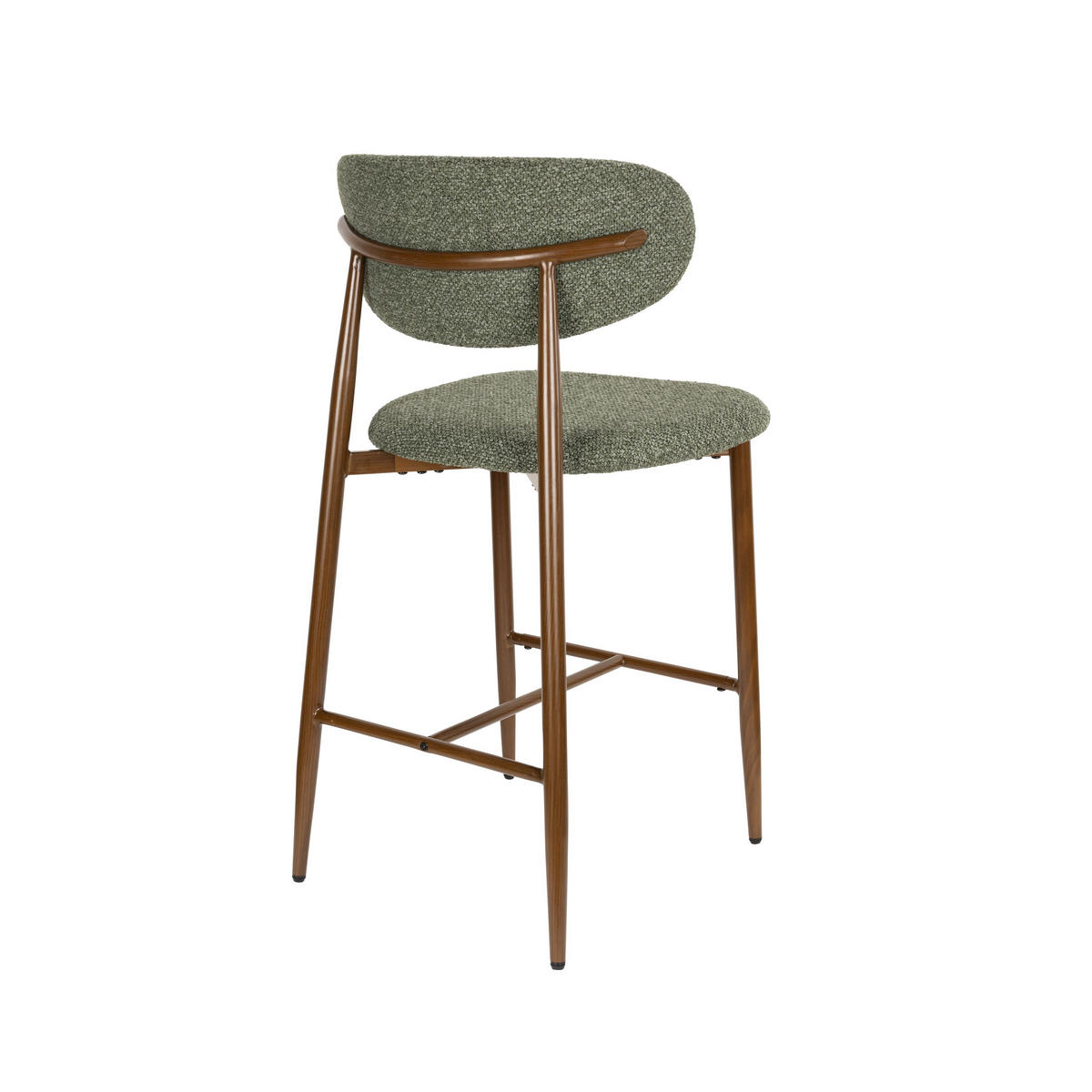 BARHOCKER Noor Rückenlehne 66 cm Grün - 2 er Set - Braun/Grün, Kunststoff (52/98/55cm) - Housecraft Living