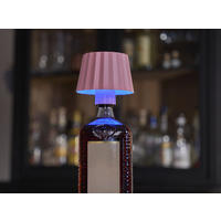 3IN1-LED-TISCHLAMPE - Flaschenleuchte in Pink mit Dimmfunktion und USB-C Aufladung für Innen und Außen - Pink, Metall (15/15/45cm) - Northpoint