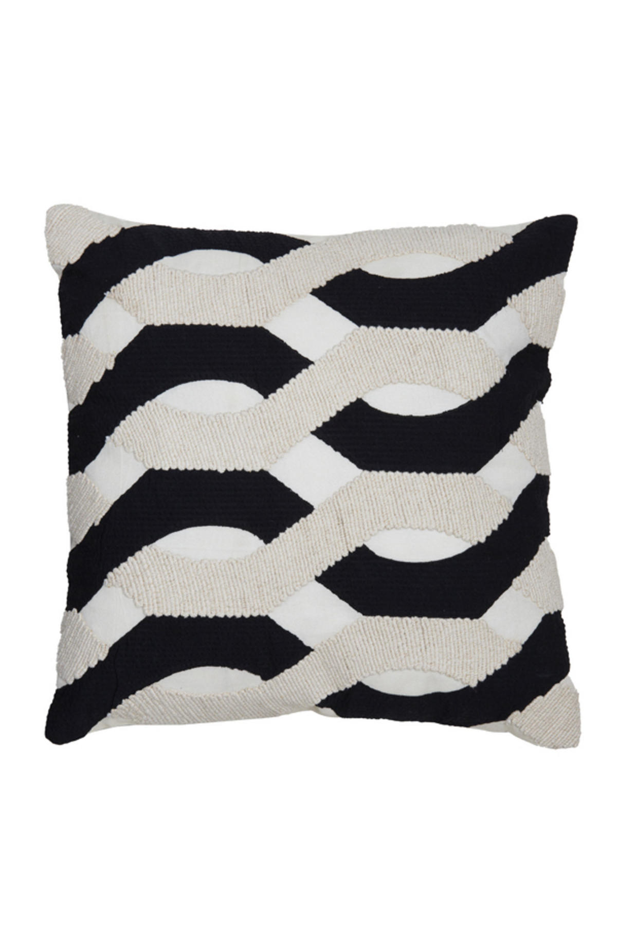 DEKOKISSEN Bendigo Braun 45/45/10 cm - Schwarz, Textil (45/45cm) - Light & Living