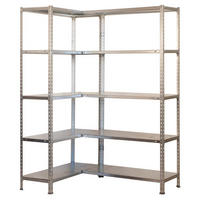 ECKREGAL BIG METAL SHARK | HxBxT 200x130x30cm | Fachlast 80kg | Verzinkt - Silberfarben, Metall (130/200/30cm) - PROREGAL