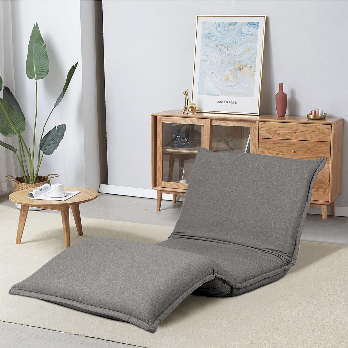 SCHLAFSESSEL - Grau, Textil/Metall (100/73/85cm) - home24