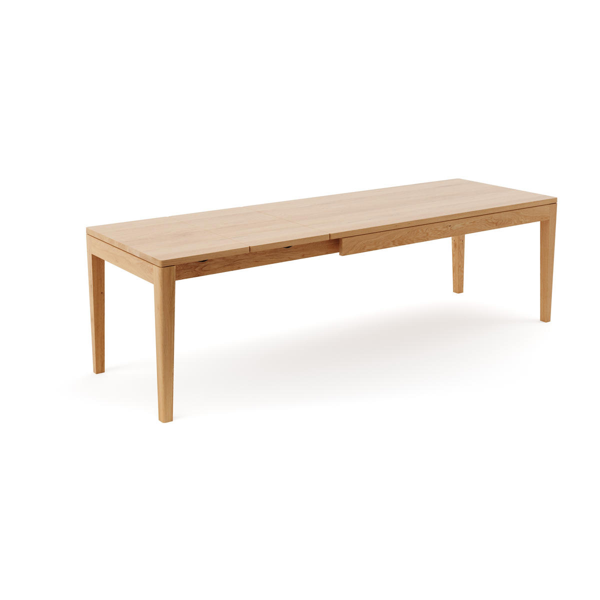 TISCH Ausziehbar Butterfly aus massivem Eichenholz 220x100 cm + Tischverlängerungen 2x50 cm - Eichefarben/Braun, Holz (220/100/75cm) - Danzz