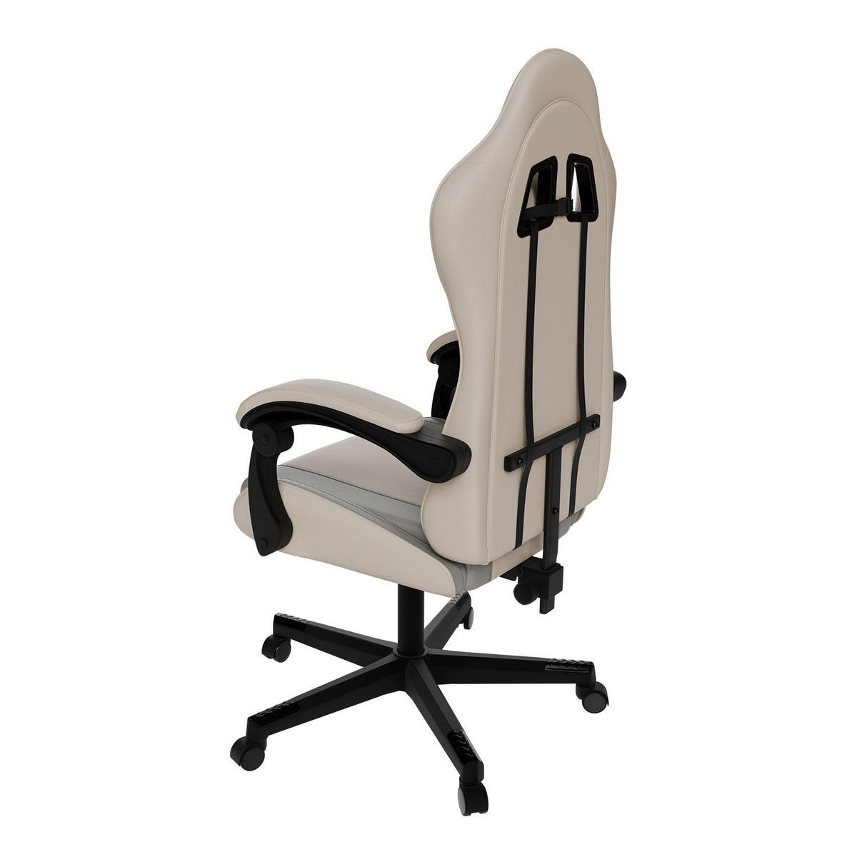 GAMINGSTUHL HyperSeat beige/hellgrau - Beige, Kunststoff (63/131/121cm) - Juskys