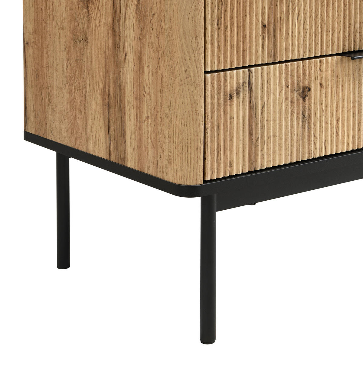 KOMMODE aus MDF 120x39,5x80cm in Natur mit Schubladen - Naturfarben, Holzwerkstoff (120/80/39.5cm) - Modfu