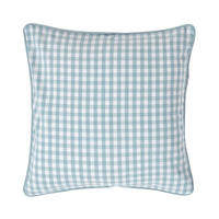 KISSENHÜLLE Vichy-Karo 45/45 cm, 100% Baumwolle - Blau, Textil (45/45cm) - Homescapes