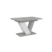 ESSTISCH ZAFIR Ausziehbar 120 - 160 / 80 x 76 cm - Weiß/Grau, Holz (120/80/76cm) - MASSENO