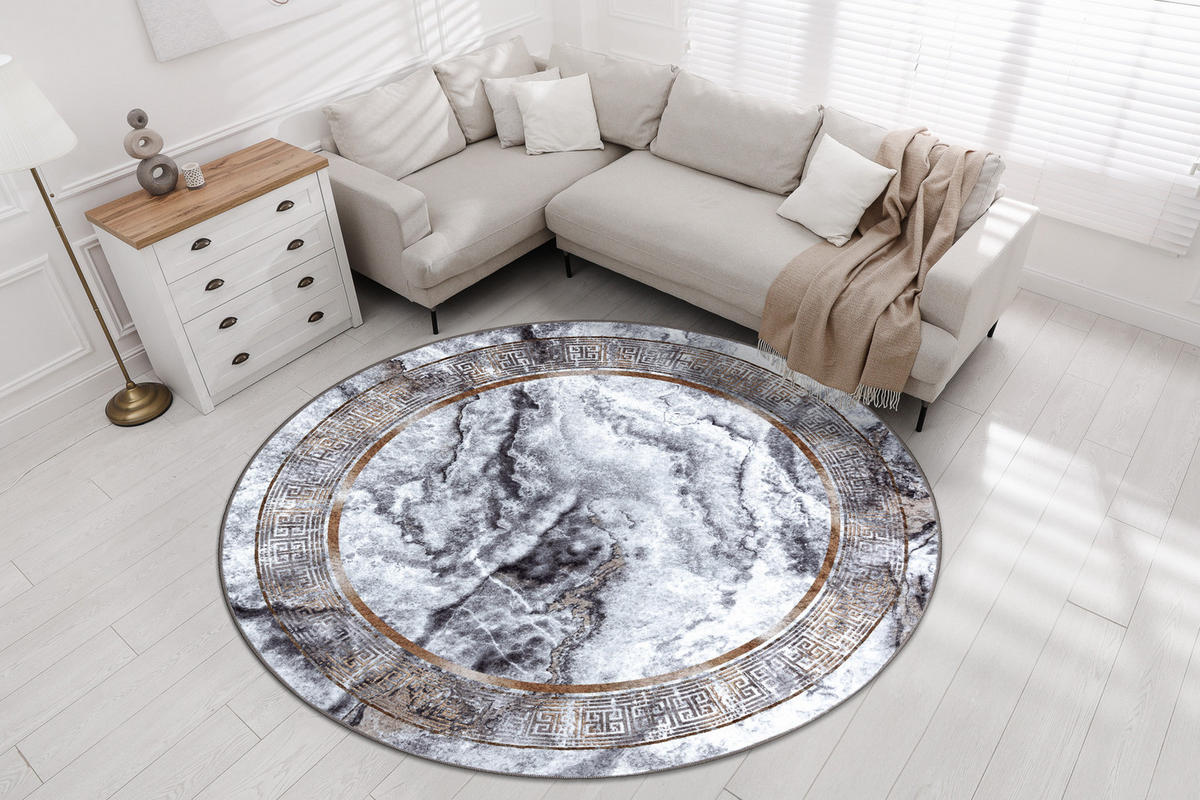 TEPPICH Miro 200 cm - Grau, Textil (200/200cm) - rugsX