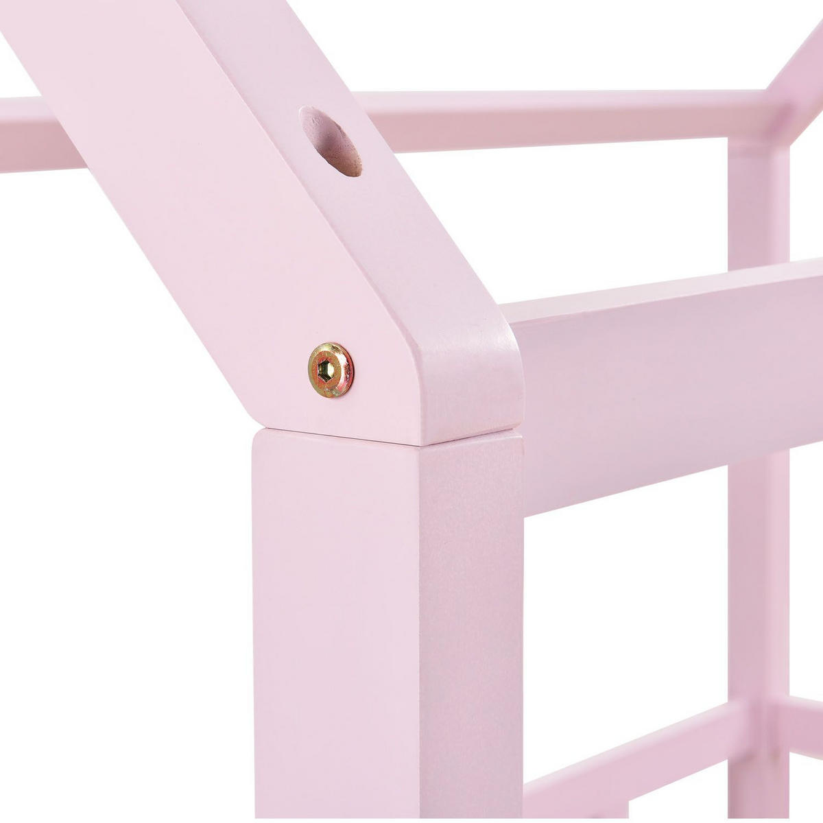 KINDERBETT Marli rosa 80x160 cm - Rosa, Holz (80/160cm) - Juskys