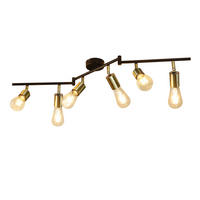 DECKENSTRAHLER Nixie 6-flammig 95/4/11 cm - Goldfarben, Metall (95/4/11cm) - Nettlife