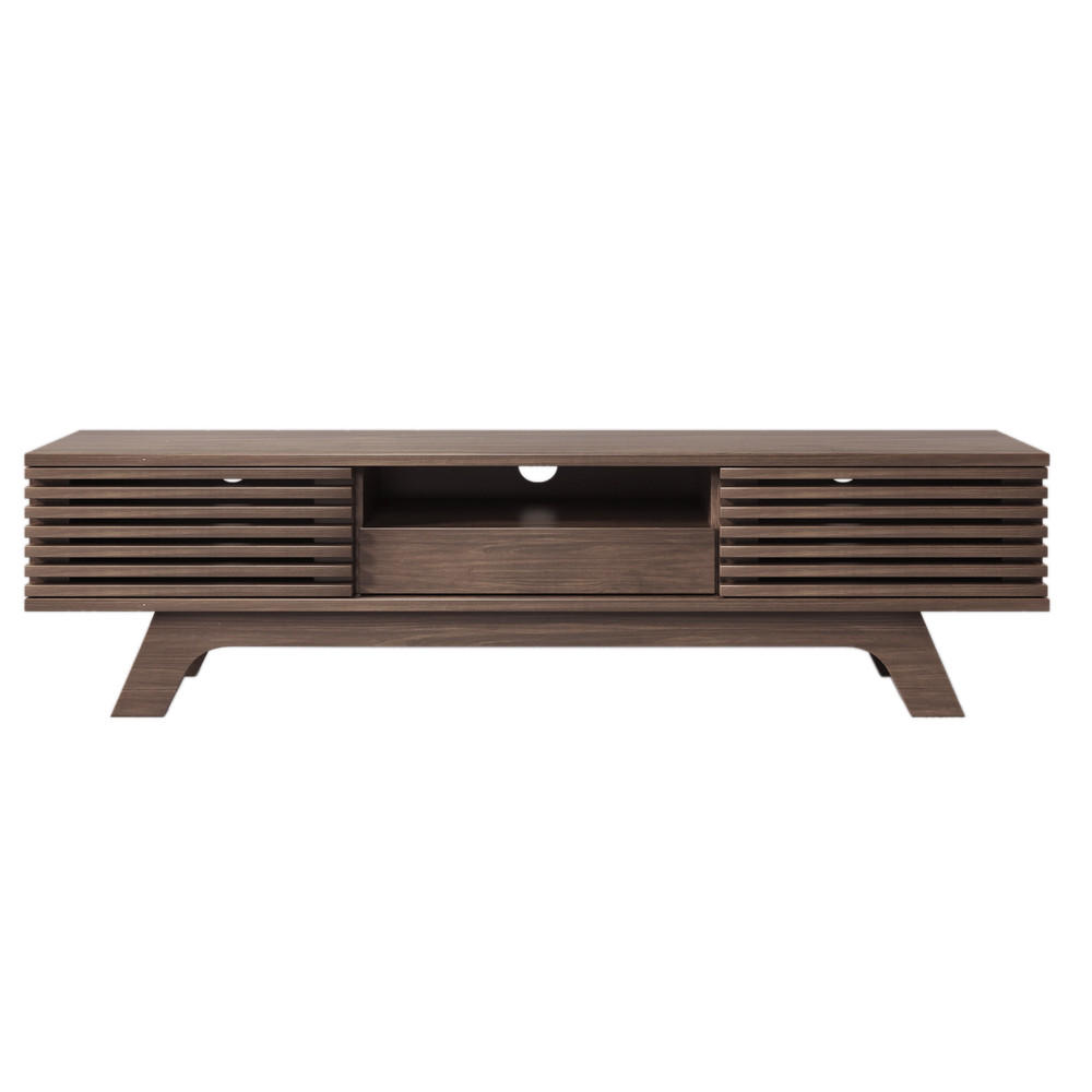 COMODĂ TV 150x35x44cm aspect lemn cu 2 uși