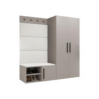 GARDEROBEN-SET Medi I - Kaschmir/Schwarz, Holzwerkstoff/Kunststoff (80/191/50cm) - MIRJAN24