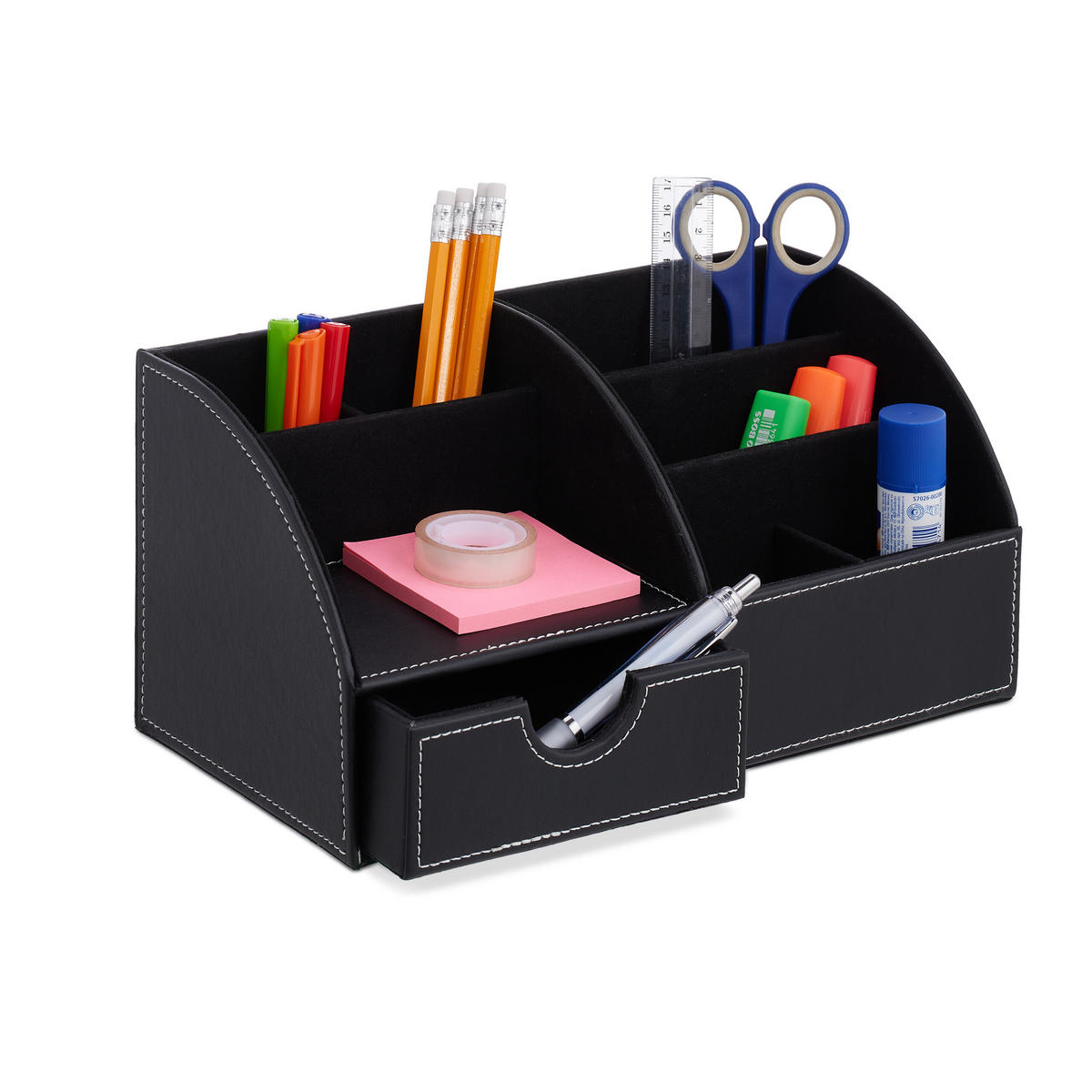 Schwarz, Papier/Kunststoff (15/28.5/14cm) - Relaxdays