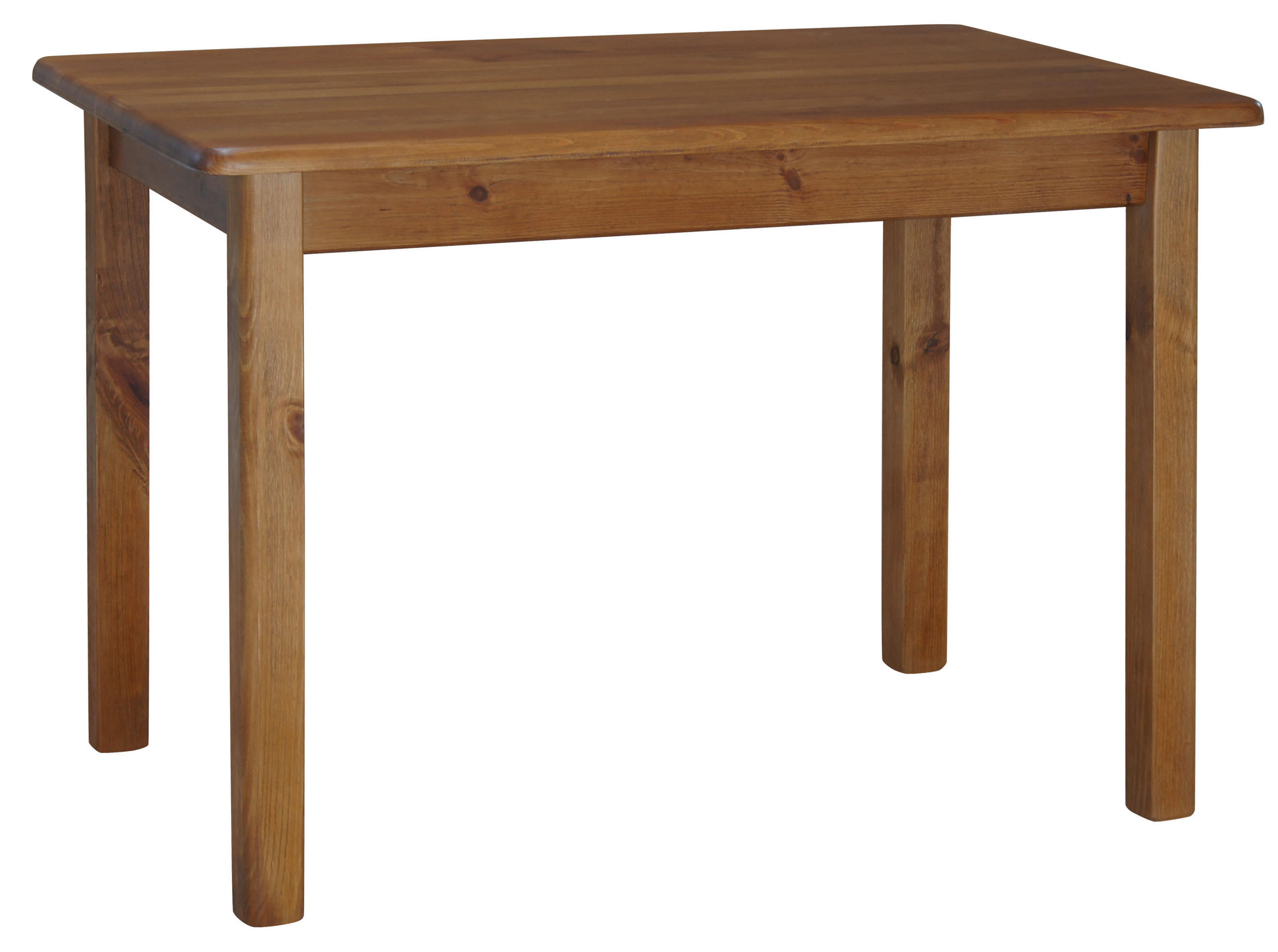 ESSTISCH Kiefernholz, quadratische Beine, Eiche 120 × 70 × 75 cm - Eichefarben, Holz (120/70/75cm) - Koma