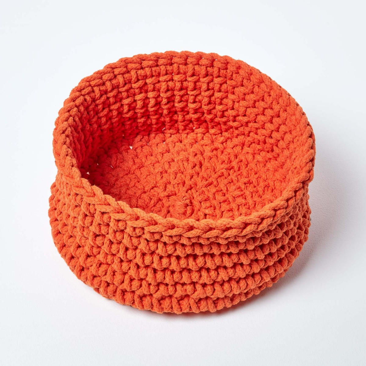 AUFBEWAHRUNGSKORB Baumwolle 37/21 cm - Orange, Textil (37/37/21cm) - Homescapes
