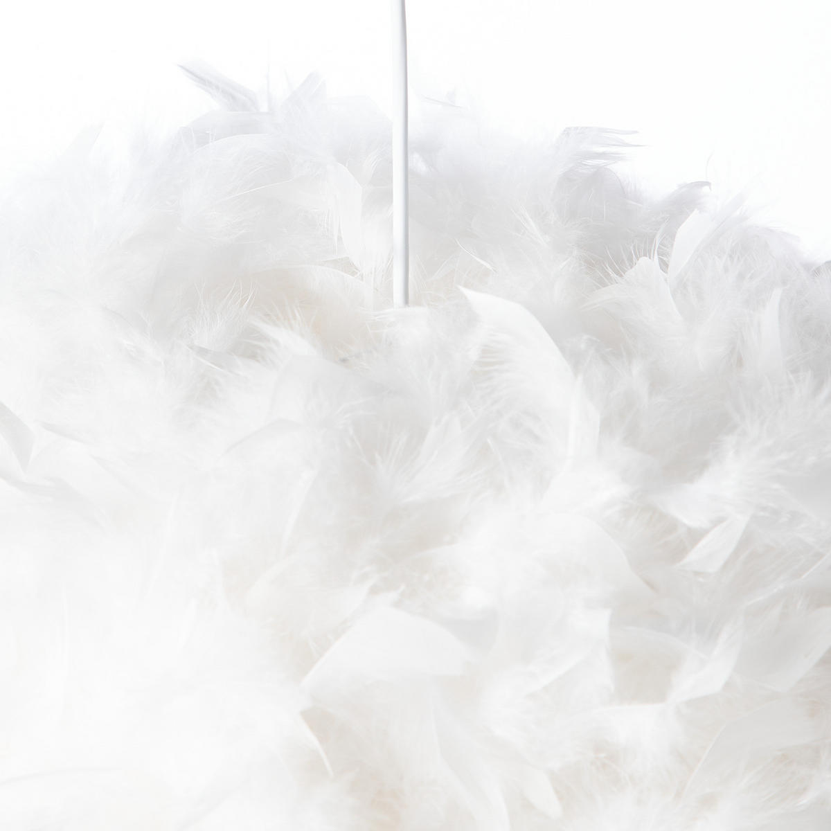 PENDELLEUCHTE - Federn, 1-flammig - Weiß, Naturmaterialien (45/45/145cm) - home24