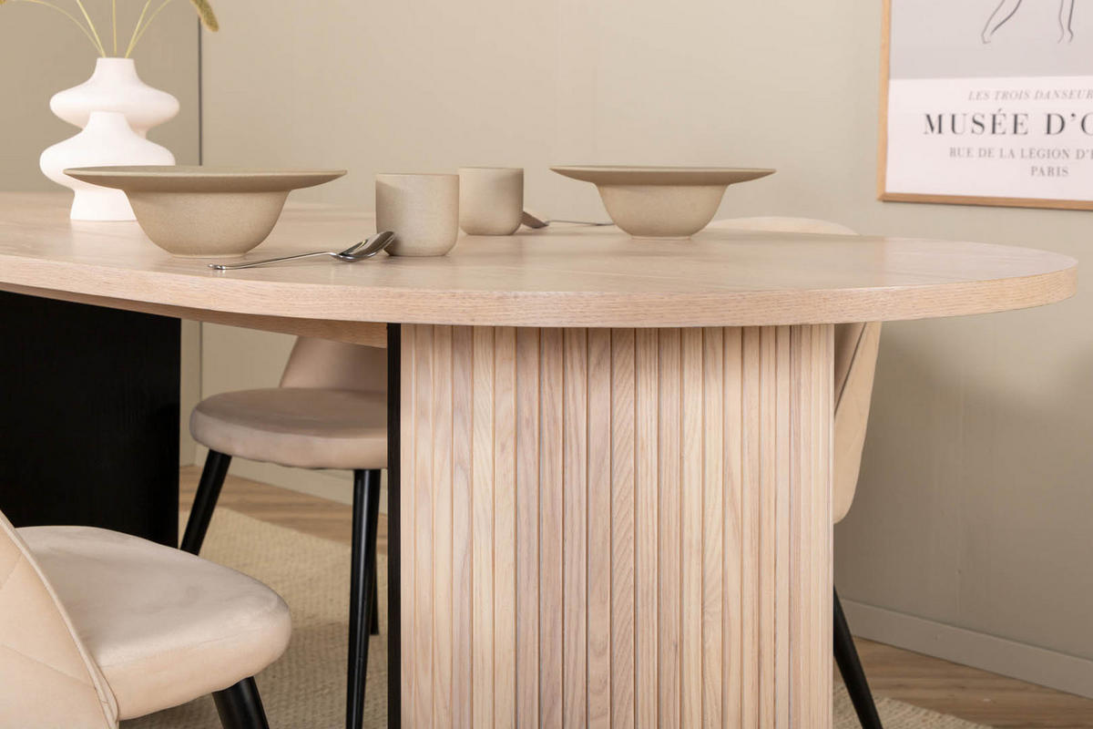 TISCHGRUPPE Beige - Beige, Holzwerkstoff (90/75/200cm) - ebuy24
