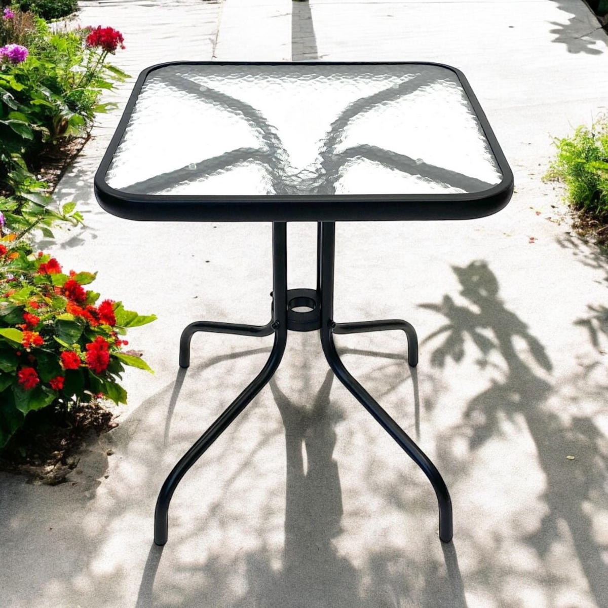 GARTENTISCH quadratisch 70cm - Transparent, Metall (70/70/70cm) - Mat-Haus