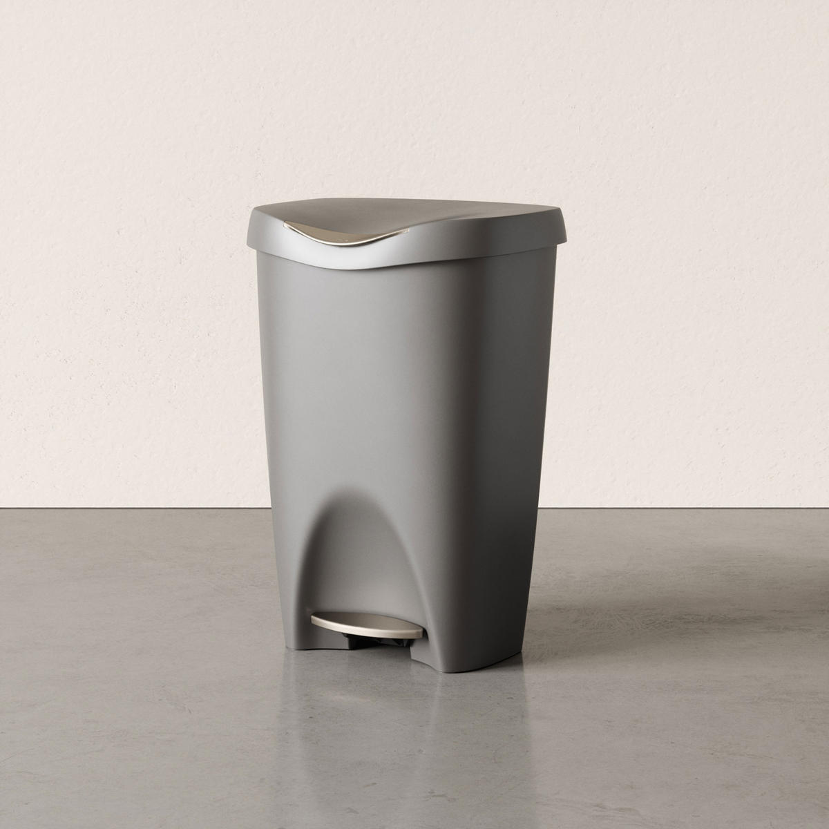 ABFALLEIMER Brim, Grau - Grau, Kunststoff (43/33/64cm)