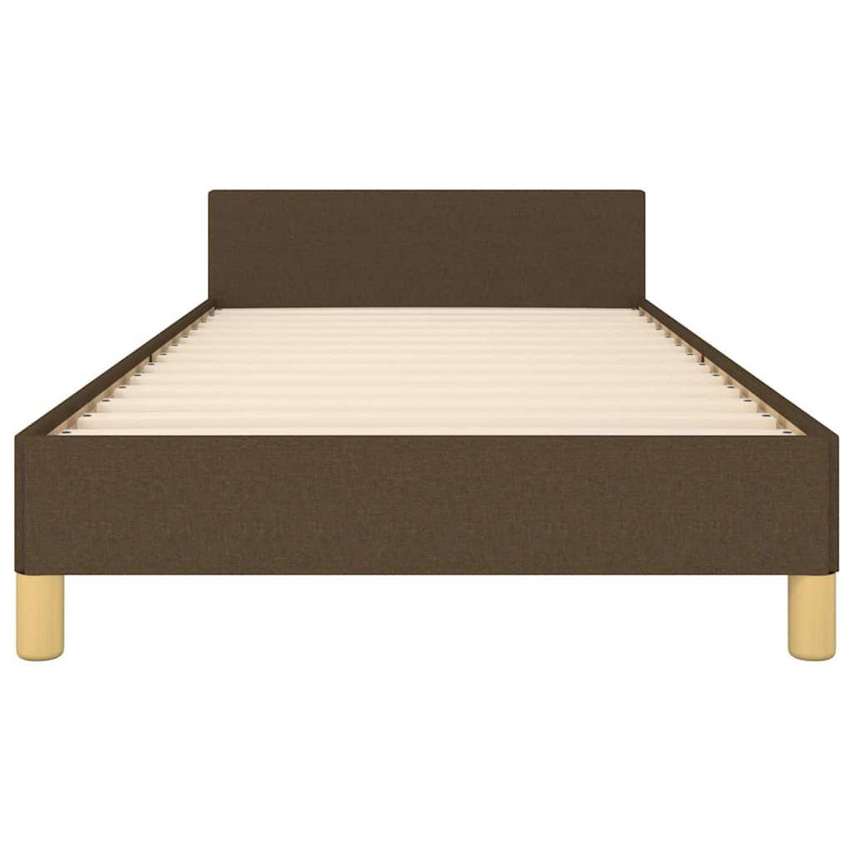 BETTGESTELL Ohne Matratze Dunkelbraun 90/200 Cm Stoff - Braun, Holz (90/200cm) - vidaXL