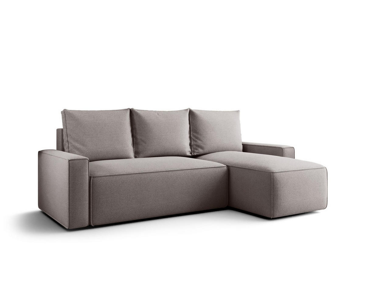 ECKSOFA mit Schlaffunktion SAVIO Curio 83 Rechts - Grau, Textil (232/140cm) - Bedante