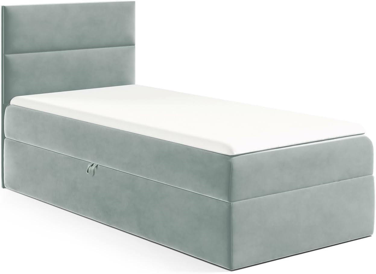 KINDERBETT MINO 1 - Blaugrau, Holzwerkstoff (94/208cm) - Meblini