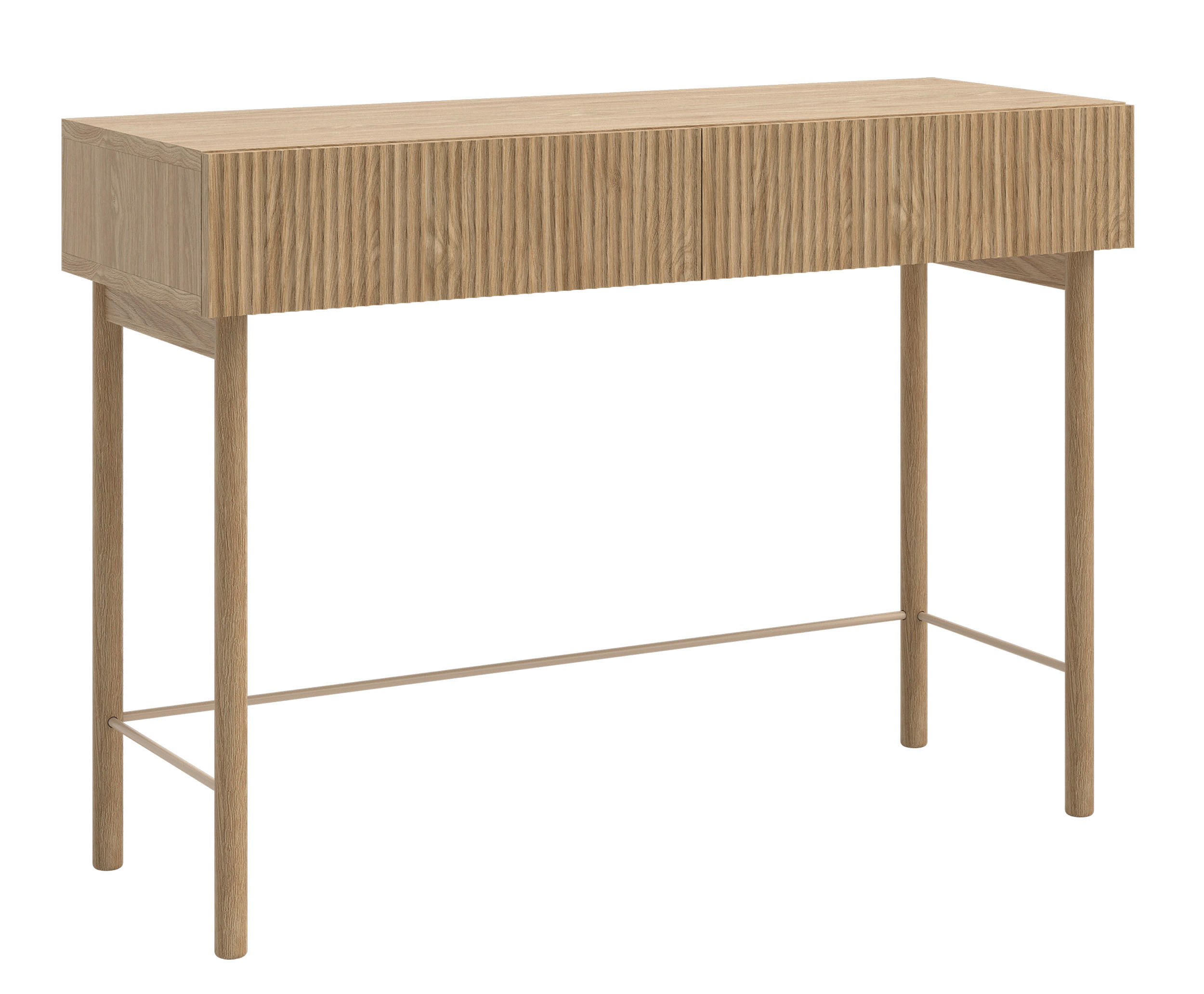 SCHMINKTISCH Nolie Eichenholzoptik mit 2 Schubladen 110 cm - Eichefarben, Holz/Holzwerkstoff (40/110/79cm) - Selsey