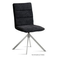 ESSZIMMERSTUHL drehbar (8er-Set) Dulcie 47x92x60 Edelstahl/Anthrazit - Edelstahlfarben/Anthrazit, Kunststoff (60/92/47cm) - 58aufmkessel