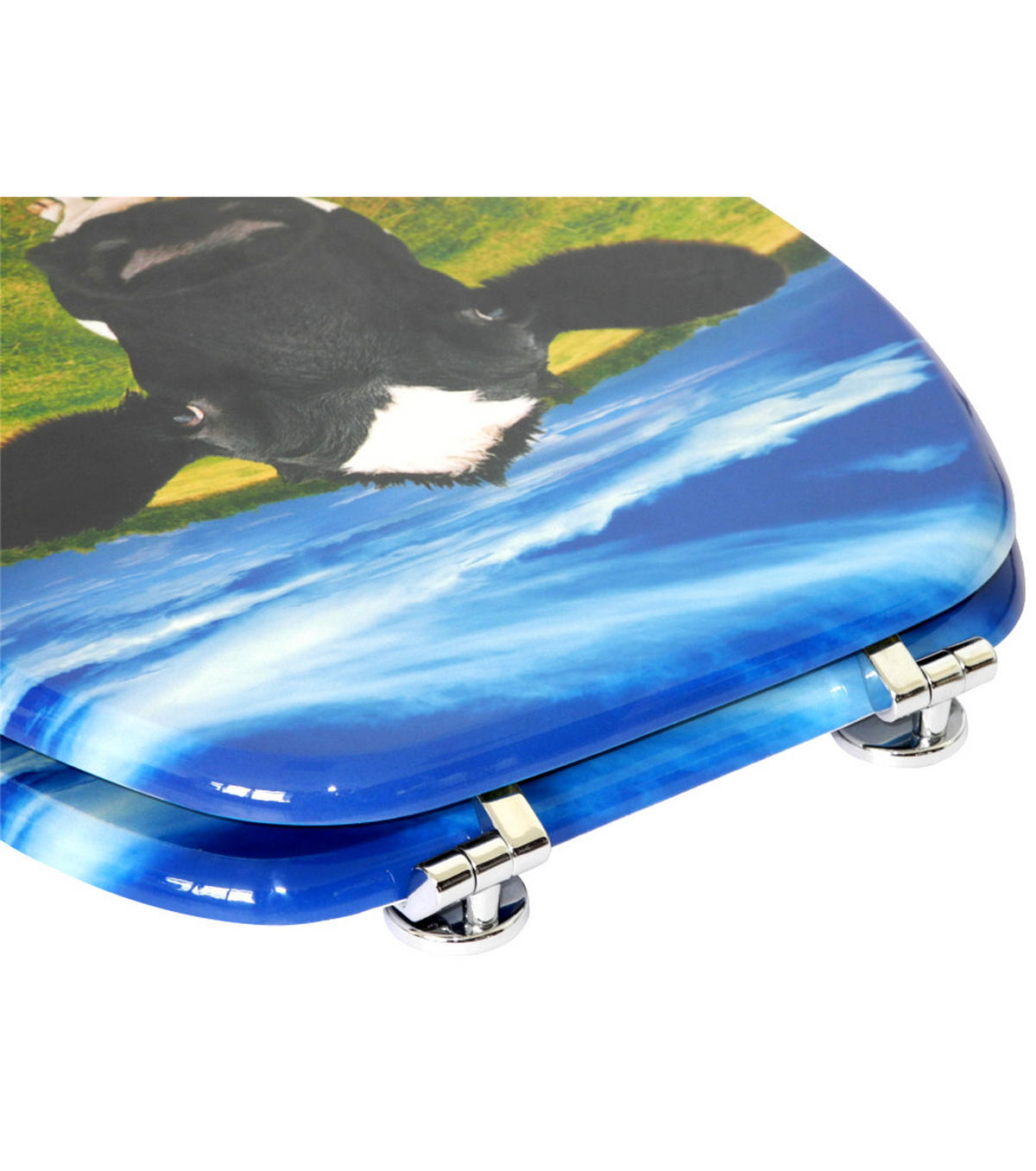 WC-SITZ Kuhkopf - Multicolor, Holzwerkstoff (38/6/47cm) - Sanilo