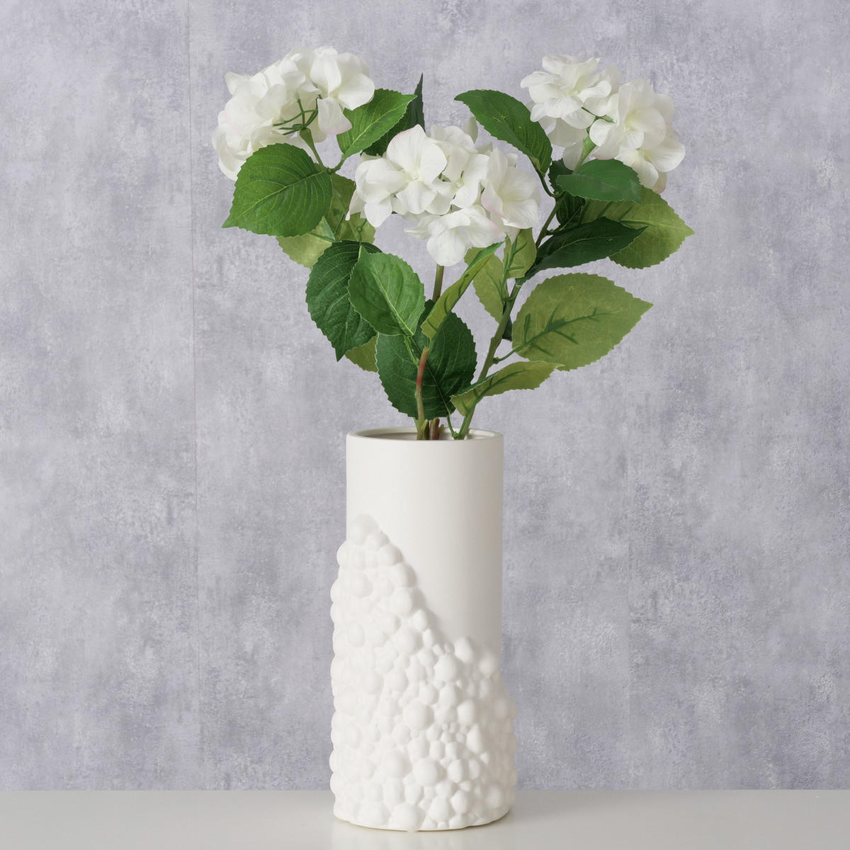 VASE Ton matt Bule 30,5 cm - Weiß, Keramik (30.5cm) - Boltze Home