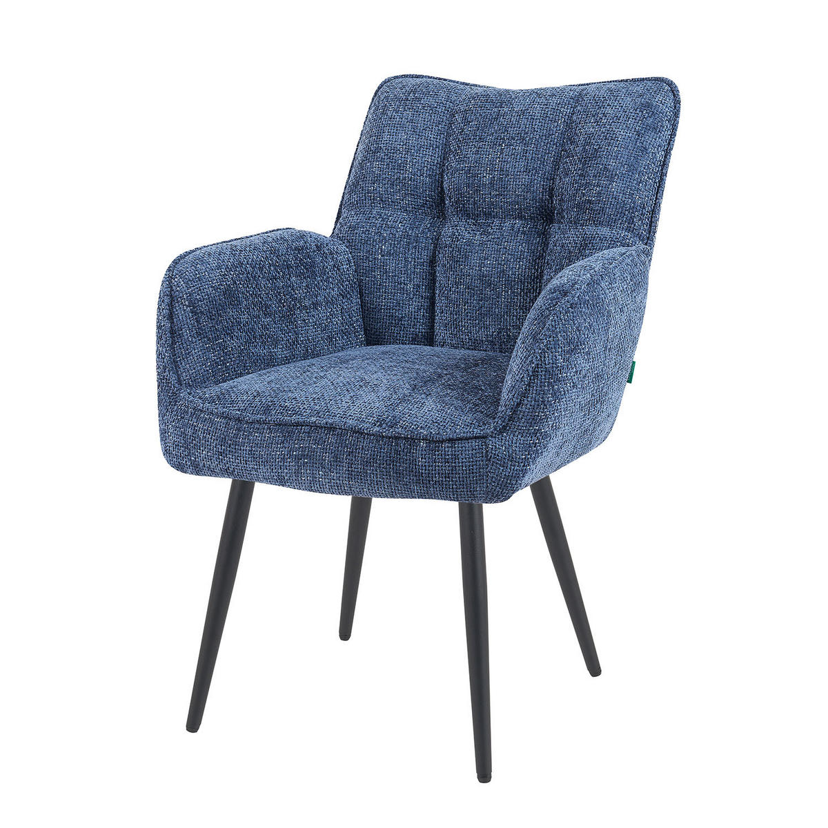 ESSZIMMERSTUHL Mika-Miro - Blau/Schwarz, Textil/Metall (59/84/66cm) - DUBI Möbel
